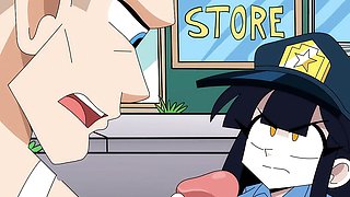 BUSTED! Busty Police Woman wants to punish the Thief - Cartoon Parody