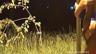 Married woman goes out on the street and a stranger with a huge shaft fucks her so hard that she forgot her husband was filming
