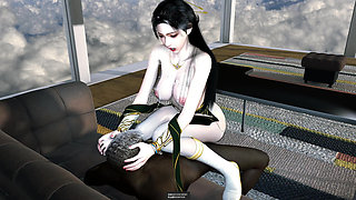 3D Big Boobs Slut Cheating with BBC Got Her Asshole Fucked so Hard