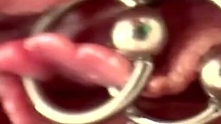 Extreme Close Up Rubbing My Pierced Clit by MakeUp Brush and Huge Orgasm make me completely Wet my Pussy