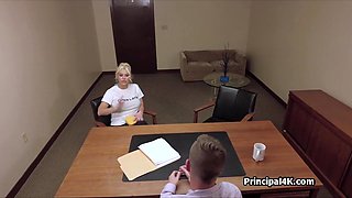 Banging big tit bikini mom on the principals desk