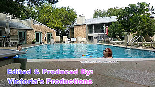 BBW Nurse Vicki and Handsome Harry in Pool Battle