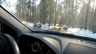 Naked Russian Babe Pours Washing Liquid on Her Big Ass