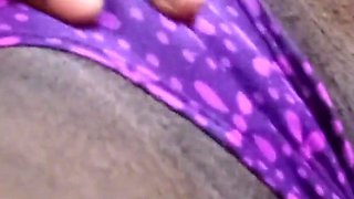 Rubbing My Clit Threw My Knickers Fingering My Hairy Pussy