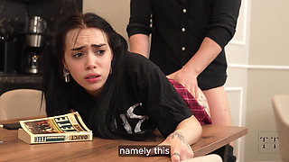 Strict Tutor! Don't Tell My Mom I'm A Bad Student. 4K HD Tim Team