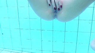 Horny, Swimming Naked in the Pool.