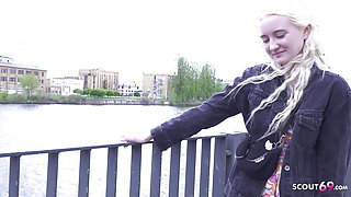 GERMAN SCOUT - Skinny blonde Teen Daruma Rai Pickup for Casting Fuck in Berlin