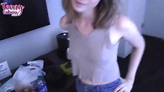 Hot Redhead Babysitter Claire Roos Takes a Creampie in Her Tight Ass - Teen Taboo Fun!
