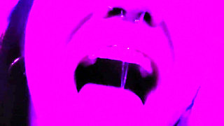 Latina Receiving Semen in Her Rich Little Mouth