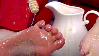 Rough Pussy Fuck and Deep Throat Doggy Sex and Feet Tease Foot Fetish - Arya Grander
