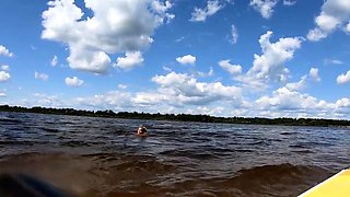 Blonde BDSM Babe Masturbates on a Paddleboard