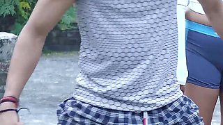 Desi Yoga Teacher Got Fucked by Lady Gang Outdoor ( Hindi Audio )