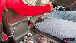 On the Highway I Make the Uber Driver Cum