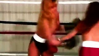 Topless boxing - Blake  Candi VS Tina  Kathleen