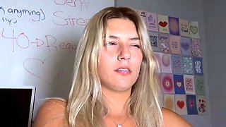 blonde teen pregnant girl has her pussy masturbated