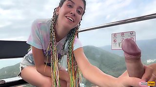 Public Exposure On Ferris Wheel - Strange Girl Helps Me In Her Mouth With Katty West