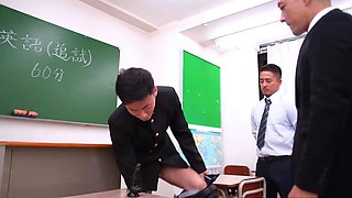 Hiroya Teaches Shomei An Threesome Bareback Lesson