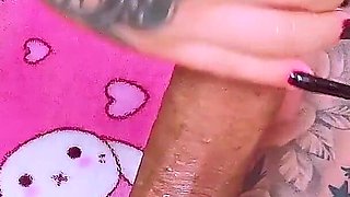 Stepmom Takes a Big Load of Cum in Sensual Handjob with Long Nails