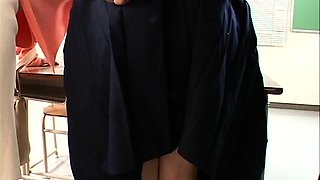 Japanese Asian mature giving blowjob to lucky guy