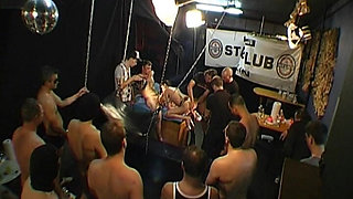 Ggg - Blonde Babe Gangbanged Live on Stage