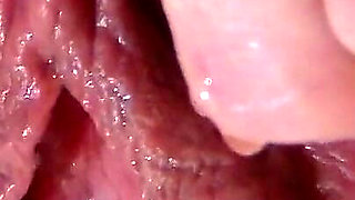 Girl Pees From Very Close with Spread Pussy