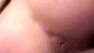Horny brunette swallows cum