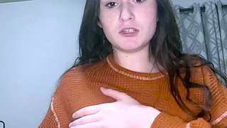 Small titted brunette amateur anal nailed at home