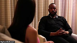 Busty brunette MJ Fresh pays off debt with pussy