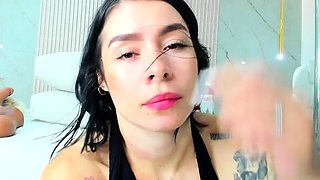 Extreme close up on her pussy taking toys