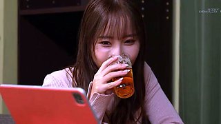 Hot asian slut gives hardcore blowjob to white stud