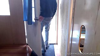 Construction Guy Tries Out My Gloryhole