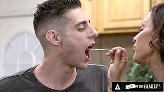 OUT OF THE FAMILY - Hot Busty Stepmom McKenzie Lee Gets Her Tight Ass Banged By Her Stepson
