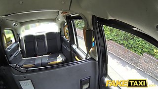 Fake cab xxx mad cougar enjoys to rail cock in london taxi