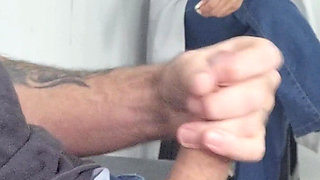 Risky Handjob at the Nurse's Reception!