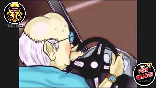 A 20-year-old woman gives an elderly pensioner a blowjob in exchange for a ride to the airport.