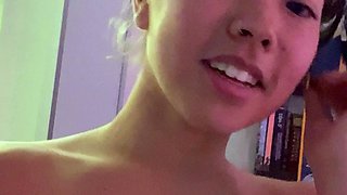 Small titted teen amateur rides dong and she loves it