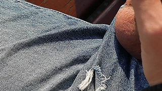 Girl Was Surprised to See Guy Jerking off Dick in the Park and Help Him Cum