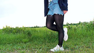 51- I Will Tease You with My Legs in Shiny Tights, Perfect Ass, and Put My Hand in My Panties if You Ask?