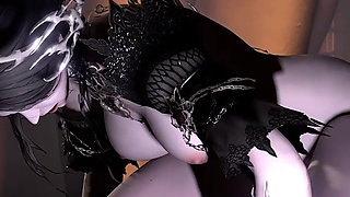 3D Perfect Asian Whore Wearing Cosplay Dress Got Fucked so Hard