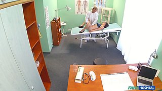 Small vietnamese stunner screwed hard in doctor's office checkup - faux hospital