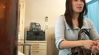 Asian slut fucked hard in her vagina by the gynecologist