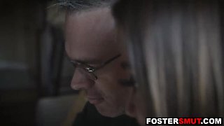 Stepdaughter Threesome Fuck - MILF Stepmom & Stepdad Take Turns On Teen Jessae Rosae