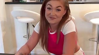 POV Kitchen Hardcore Sex with Teen Callie Black