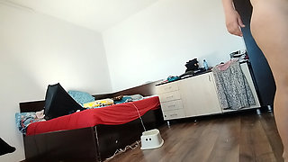 Sexy stepmom waxes her leg hair. Hot amateur couple sensual massage with body oil.