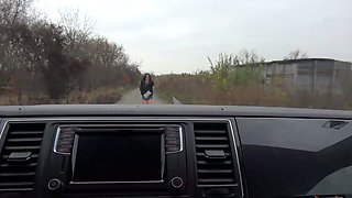 An impromptu fuck in the back of the van