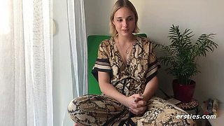 Laney Day Fingers Her Hairy Pussy - Sweet German Amateur Masturbation