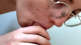 POV Closeup Blowjob Swallow