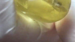 My Indian Stepsister Circumcises and Threads a Dildo in White Medical Gloves Then Plays with the Dildo and Finally Masturbates