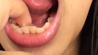 Dirty POV: Mistress Kiwako Oikawa Fucks Her Mouth with a Spit-covered Finger... Careful - if You Stare, She’ll Spit on You.
