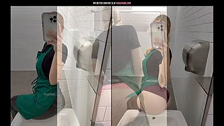 Blonde pawg Paigepawg shows off her big ass in public at Starbucks